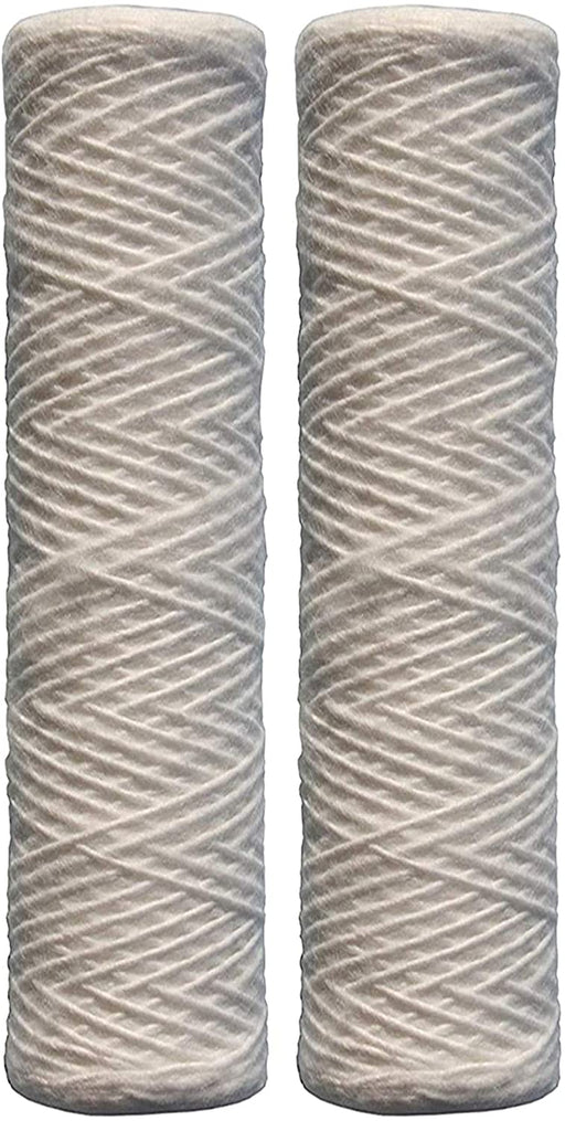 CFS – 2 Pack Sediment String Wound Water Filter Cartridge Compatible with Smart Pack, GEFXWSC - Removes Bad Taste and Odor - Whole House Replacement Cartridge 10” Water Filtration System, 5 Micron