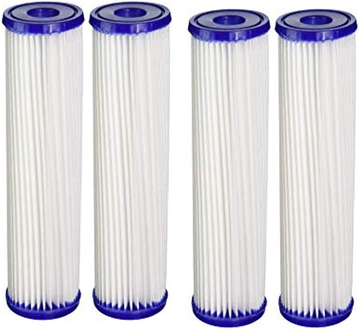 CFS –4 Pack Water Filters Cartridge Kit Compatible with 3WH-STDPL-F02 Models – Whole House Replacement Cartridge 10 Inches Water Filtration System, 30 Micron