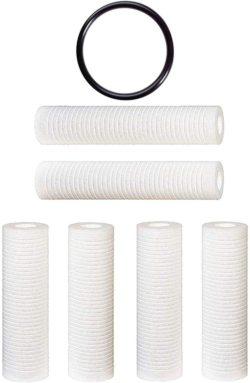 CFS – 6 Pack Water Filters Cartridge Compatible with WHKF-GD05, 3M AP110, O-Ring for WHKF-DWHV, WHKF-DWH, WHKF-DUF – Remove Bad Taste & Odor – Whole House Replacement Filtration System, 5-Micron