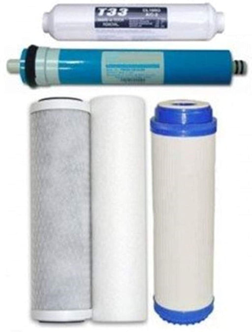 CFS –5 Pack Water Filters Cartridge and Membrane Kit Compatible with H5000, 75 GPD Model 5 Micron– Whole House Replacement Cartridge 10” Water Filtration System