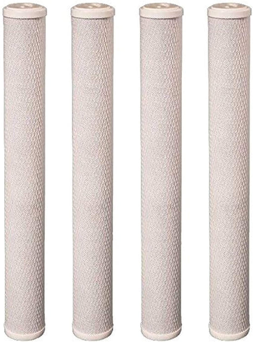 CFS –4 Pack Activated Carbon Block Water Filters Cartridge Compatible with Pentek C1-20 155597-43– Removes Bad Taste and Odor– Whole House Replacement Water Filter Cartridge- 20" x 2.5", 5-Micron